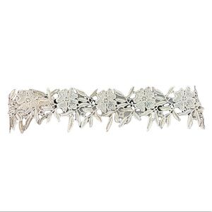 BNWOT Flower Lace Cream/Black Headband